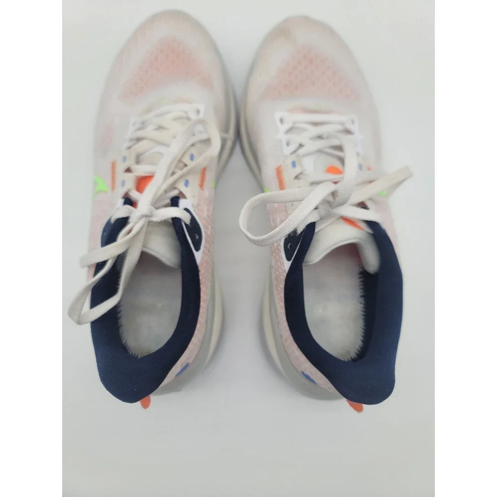 Nike Air ZoomX Vomero 17 Women's 7.5 Running Shoes White Orange Lime Used